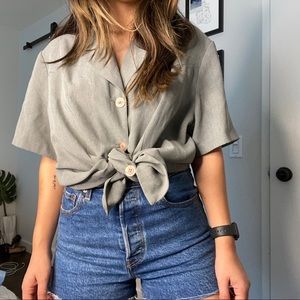Vintage Gray Button Down
